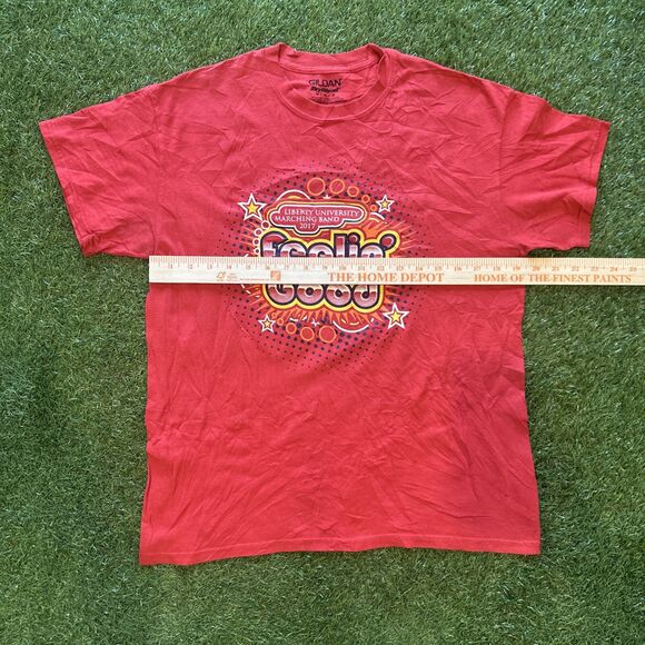Liberty University Marching Band 2017 Feelin’ Good Red Graphic T Shirt Mens Med - Picture 4 of 8